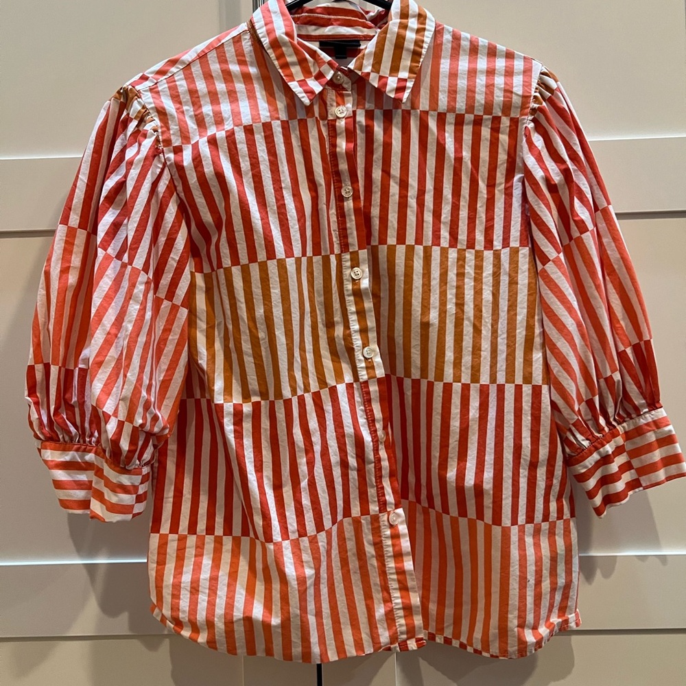 Cotton striped button up